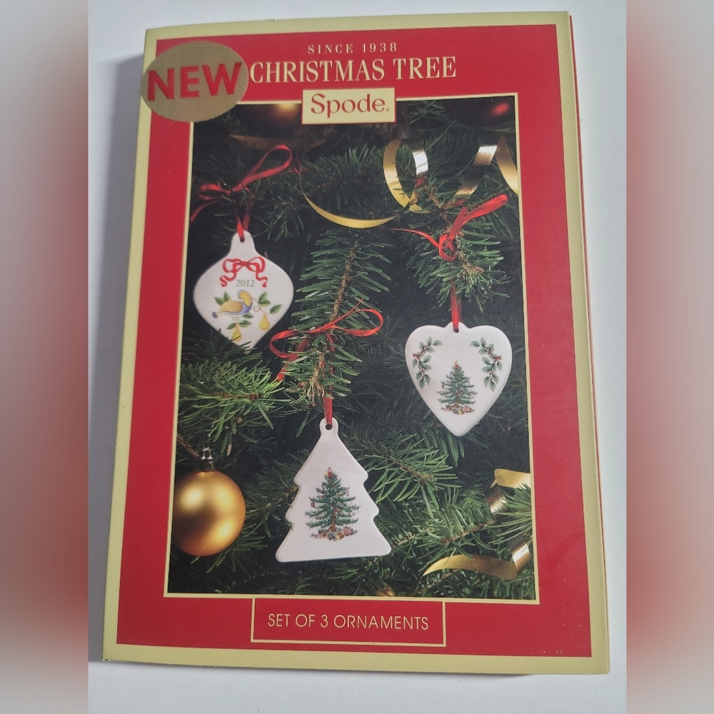 Spode Christmas Tree Ornaments 2012 Set of 3